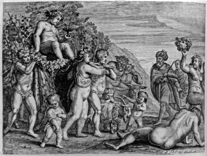 2629.jpg - 2629: Dionysus and Pentheus.Les METAMORPHOSES D’OVIDE EN LATIN ET FRANÇOIS, DIVISÉES EN XV LIVRES. TRADUCTION DE Mr. PIERRE DU-RYER PARISIEN, DE L’ACADEMIE FRANÇOISE. MDCLXXVII.