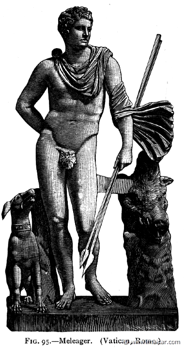 mur095.jpg - mur095: Meleager, 340-330 BC, Roman copy.Alexander S. Murray, Manual of Mythology (1898).