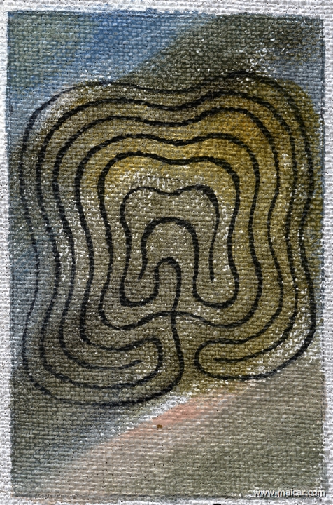 par002.jpg - par002: Labyrinth,  after an ancient Cretan coin from 330 BC. Carlos Parada, Mythological Sketches (1987).