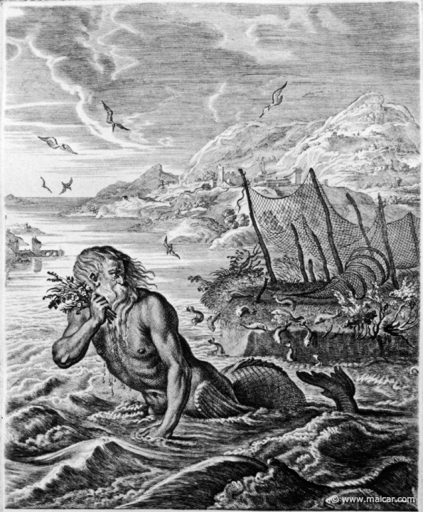3106detail.jpg - 3106 (detail): Glaucus changed into a sea-god.Bernard Picart (1673-1733), Fabeln der Alten (Musen-Tempel), 1754.