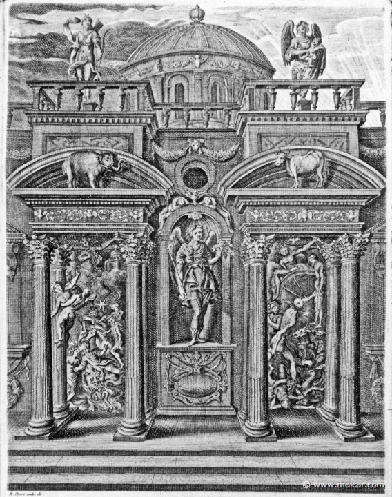 3121detail.jpg - 3121 (detail): The House of Sleep.Bernard Picart (1673-1733), Fabeln der Alten (Musen-Tempel), 1754.