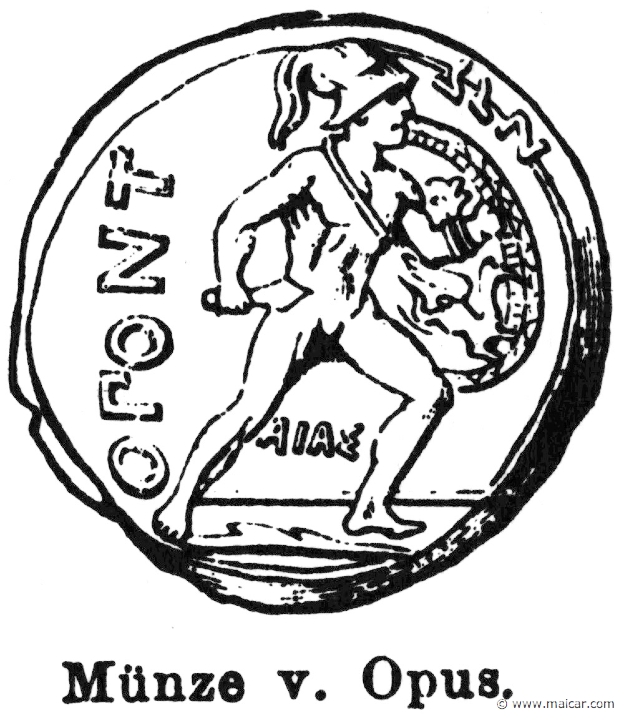 RI.1-0138.jpg - RI.1-0138: Ajax. Coin from Opus.Wilhelm Heinrich Roscher (Göttingen, 1845- Dresden, 1923), Ausfürliches Lexikon der griechisches und römisches Mythologie, 1884.
