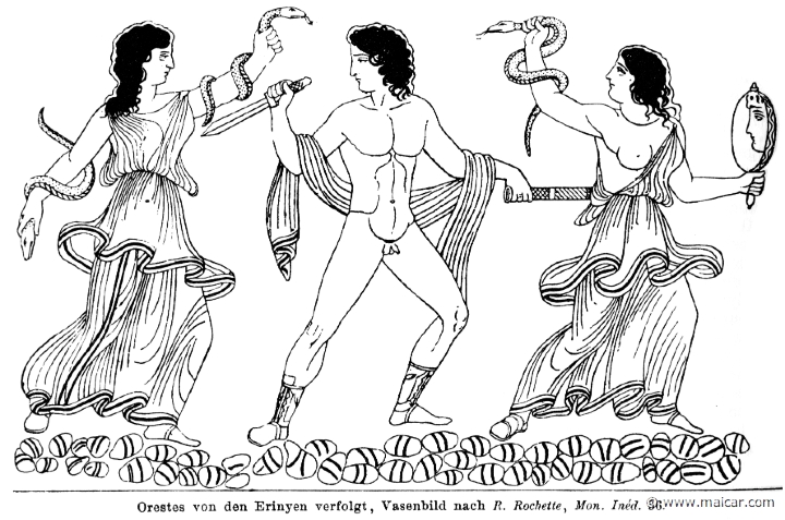 RI.1-1331.jpg - RI.1-1331: Orestes pursued by the Erinyes.Wilhelm Heinrich Roscher (Göttingen, 1845- Dresden, 1923), Ausfürliches Lexikon der griechisches und römisches Mythologie, 1884.