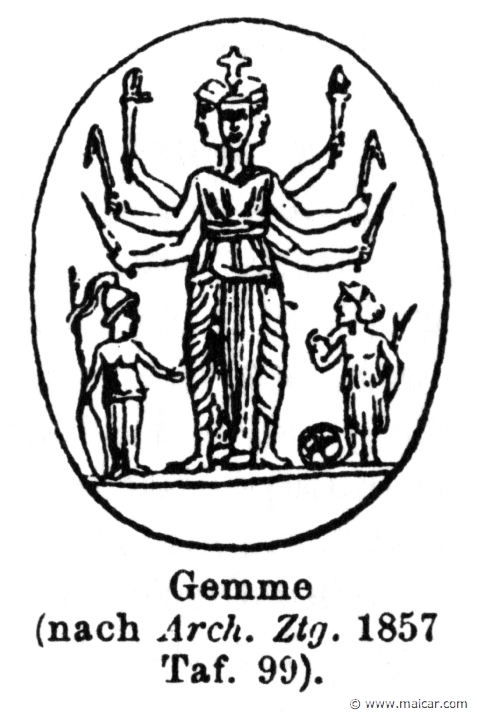 RI.2-1909b.jpg - RI.2-1909b: Hecate. Gem.Wilhelm Heinrich Roscher (Göttingen, 1845- Dresden, 1923), Ausfürliches Lexikon der griechisches und römisches Mythologie, 1884.