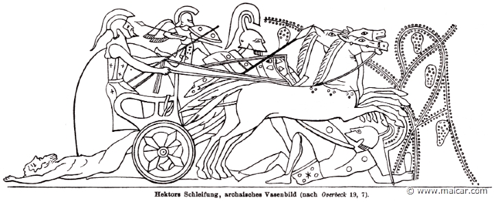 RI.2-1923.jpg - RI.2-1923: Achilles outraging the body of Hector.Wilhelm Heinrich Roscher (Göttingen, 1845- Dresden, 1923), Ausfürliches Lexikon der griechisches und römisches Mythologie, 1884.