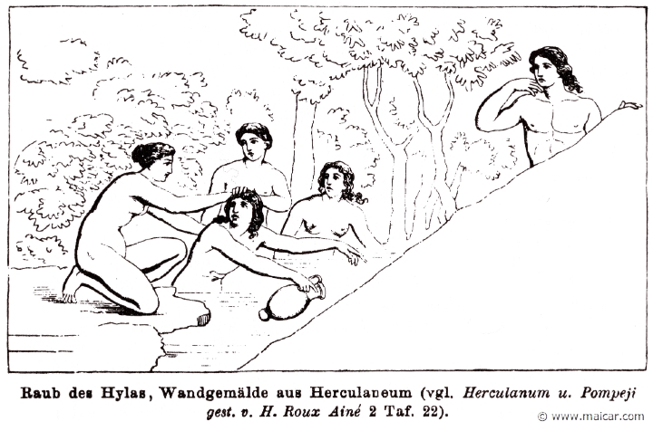 RI.2-2795.jpg - RI.2-2795: Hylas seized by the Nymphs.Wilhelm Heinrich Roscher (Göttingen, 1845- Dresden, 1923), Ausfürliches Lexikon der griechisches und römisches Mythologie, 1884.