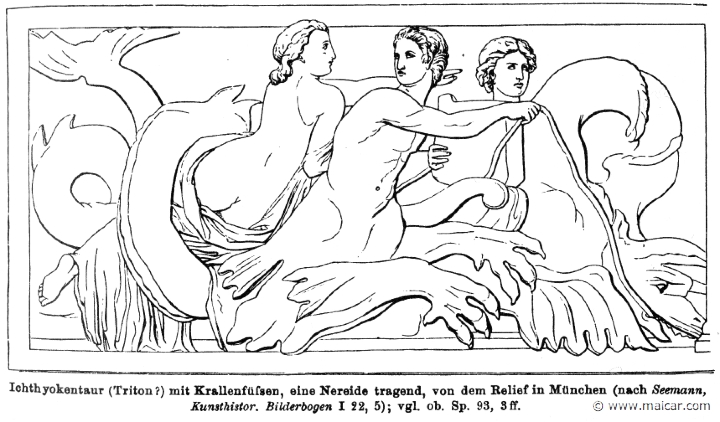 RII.1-0093.jpg - RII.1-0093: Nereid and Tritons.Wilhelm Heinrich Roscher (Göttingen, 1845- Dresden, 1923), Ausfürliches Lexikon der griechisches und römisches Mythologie, 1884.