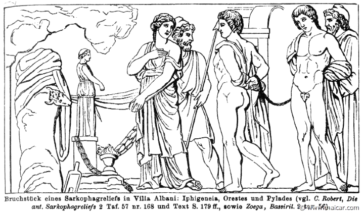 RII.1-0301.jpg - RII.1-0301: Iphigenia, Orestes and Pylades.Wilhelm Heinrich Roscher (Göttingen, 1845- Dresden, 1923), Ausfürliches Lexikon der griechisches und römisches Mythologie, 1884.