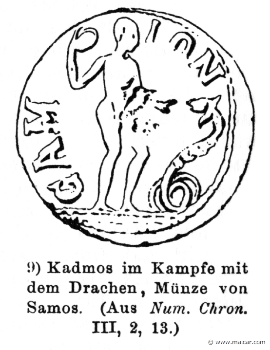 RII.1-0872.jpg - RII.1-0872: Cadmus fighting the dragon.Wilhelm Heinrich Roscher (Göttingen, 1845- Dresden, 1923), Ausfürliches Lexikon der griechisches und römisches Mythologie, 1884.