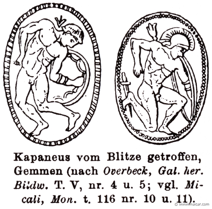 RII.1-0951.jpg - RII.1-0951: Capaneus, hit by a bolt.Wilhelm Heinrich Roscher (Göttingen, 1845- Dresden, 1923), Ausfürliches Lexikon der griechisches und römisches Mythologie, 1884.