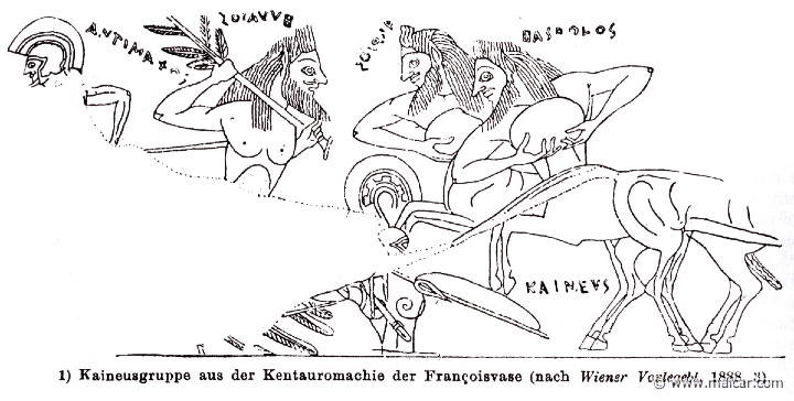 RII.1-1039.jpg - RII.1-1039: The Centaurs burying Caeneus alive.Wilhelm Heinrich Roscher (Göttingen, 1845- Dresden, 1923), Ausfürliches Lexikon der griechisches und römisches Mythologie, 1884.