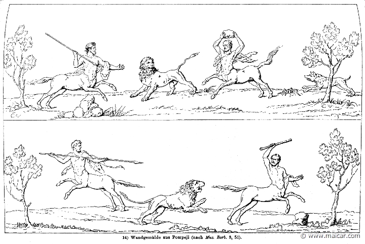 RII.1-1081.jpg - RII.1-1081: Centaurs.Wilhelm Heinrich Roscher (Göttingen, 1845- Dresden, 1923), Ausfürliches Lexikon der griechisches und römisches Mythologie, 1884.