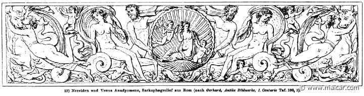 RIII.1-0238.jpg - RIII.1-0238: Nereids and rising Aphrodite (Anadyomene).Wilhelm Heinrich Roscher (Göttingen, 1845- Dresden, 1923), Ausfürliches Lexikon der griechisches und römisches Mythologie, 1884.