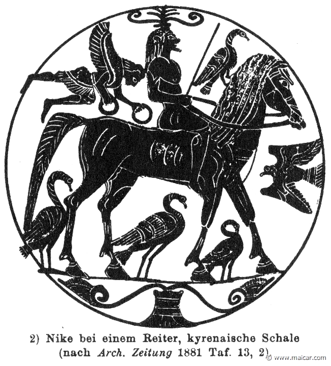 RIII.1-0318.jpg - RIII.1-0318: Nike and horseman.Wilhelm Heinrich Roscher (Göttingen, 1845- Dresden, 1923), Ausfürliches Lexikon der griechisches und römisches Mythologie, 1884.