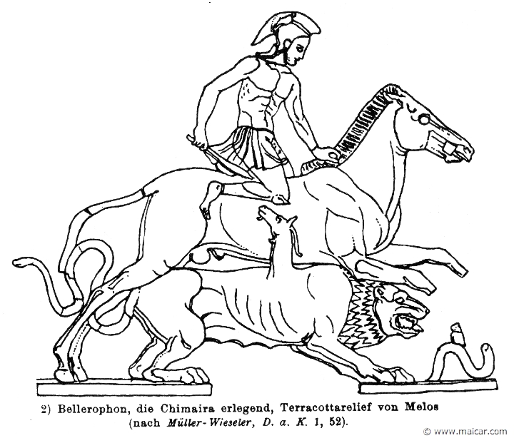 RIII.2-1738.jpg - RIII.2-1738: Bellerophon, Pegasus, and the Chimera.Wilhelm Heinrich Roscher (Göttingen, 1845- Dresden, 1923), Ausfürliches Lexikon der griechisches und römisches Mythologie, 1884.