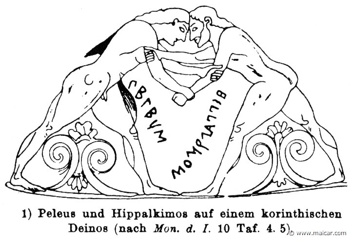 RIII.2-1839.jpg - RIII.2-1839: Peleus and Hippalcimus.Wilhelm Heinrich Roscher (Göttingen, 1845- Dresden, 1923), Ausfürliches Lexikon der griechisches und römisches Mythologie, 1884.