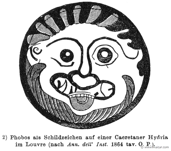 RIII.2-2389b.jpg - RIII.2-2389b: Phobos.Wilhelm Heinrich Roscher (Göttingen, 1845- Dresden, 1923), Ausfürliches Lexikon der griechisches und römisches Mythologie, 1884.