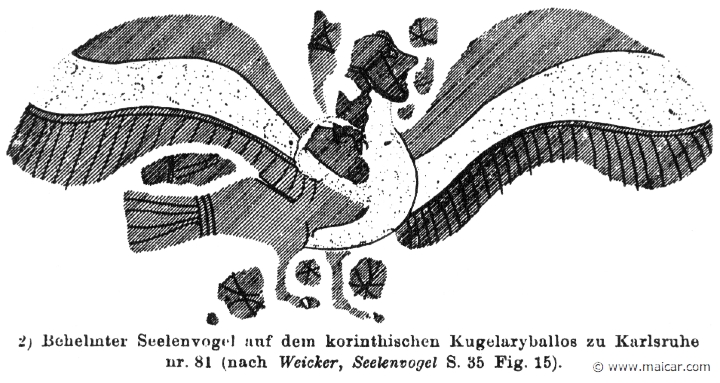 RIII.2-3215.jpg - RIII.2-3215: Soul-bird.Wilhelm Heinrich Roscher (Göttingen, 1845- Dresden, 1923), Ausfürliches Lexikon der griechisches und römisches Mythologie, 1884.