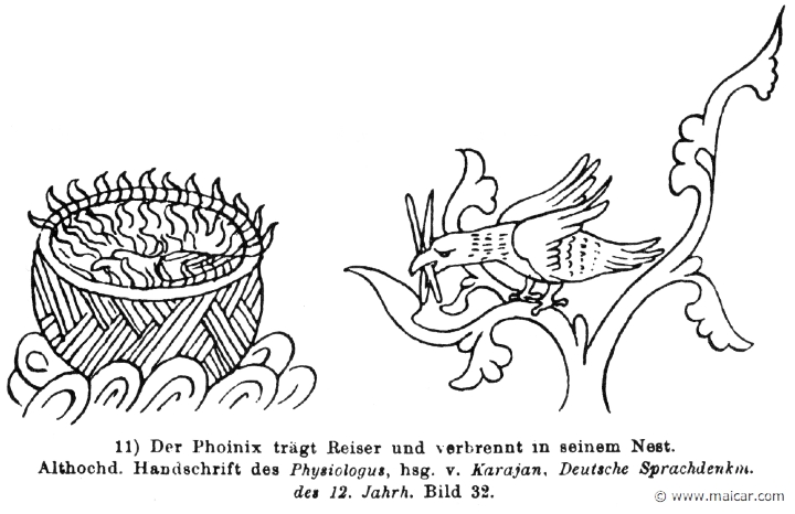 RIII.2-3470b.jpg - RIII.2-3470b: The bird Phoenix.Wilhelm Heinrich Roscher (Göttingen, 1845- Dresden, 1923), Ausfürliches Lexikon der griechisches und römisches Mythologie, 1884.