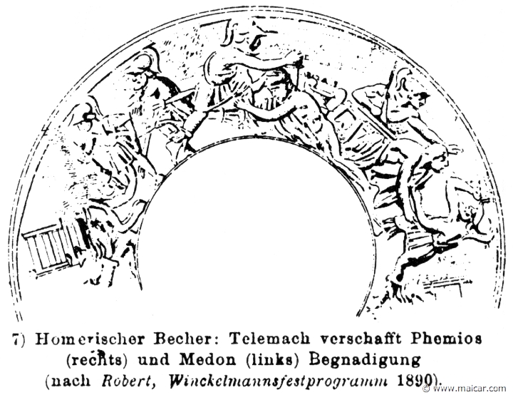RV-0272b.jpg - RV-0272b: Telemachus, Phemius and Medon.Wilhelm Heinrich Roscher (Göttingen, 1845- Dresden, 1923), Ausfürliches Lexikon der griechisches und römisches Mythologie, 1884.