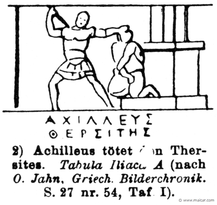 RV-0675.jpg - RV-0675: Achilles killing Thersites.Wilhelm Heinrich Roscher (Göttingen, 1845- Dresden, 1923), Ausfürliches Lexikon der griechisches und römisches Mythologie, 1884.