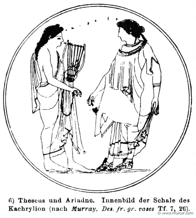 RV-0708.jpg - RV-0708: Theseus and Ariadne.Wilhelm Heinrich Roscher (Göttingen, 1845- Dresden, 1923), Ausfürliches Lexikon der griechisches und römisches Mythologie, 1884.