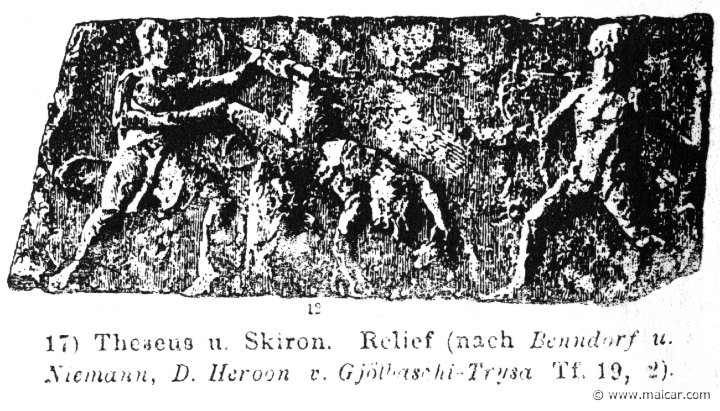 RV-0744.jpg - RV-0744: Theseus and Sciron.Wilhelm Heinrich Roscher (Göttingen, 1845- Dresden, 1923), Ausfürliches Lexikon der griechisches und römisches Mythologie, 1884.