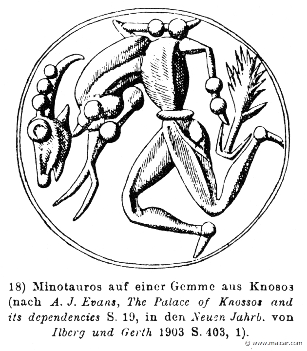 RV-0754.jpg - RV-0754: Minotaur. Gem from Knossos.Wilhelm Heinrich Roscher (Göttingen, 1845- Dresden, 1923), Ausfürliches Lexikon der griechisches und römisches Mythologie, 1884.