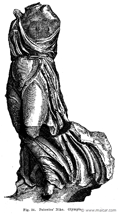 see073b.jpg - see073b: The Nike of Paeonios, 211 cm height. 421 BC. Olympia.
