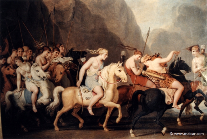3637.jpg - 3636: Johann Heinrich Wilhelm Tischbein, 1751-1829: Ansreitende Amazonen. Landesmuseum Oldenburg, Das Schloß.