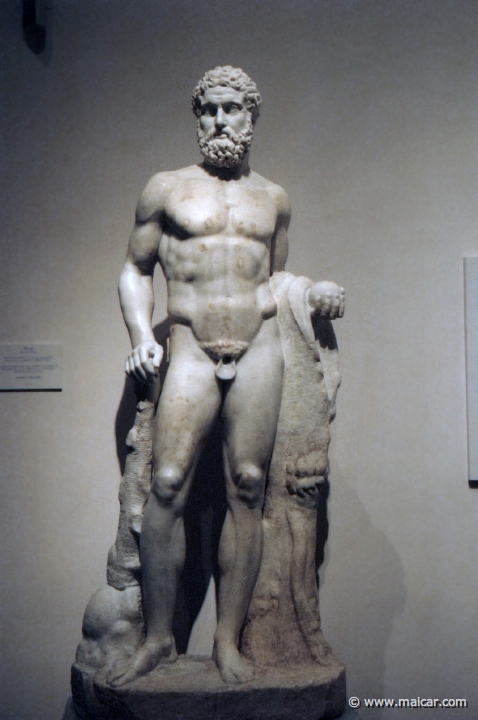 9729.jpg - 9729: Hércules. Siglo II d.C. Obra romana inspirada en un Heracles griego de 450 a.C. (Mirón). Museo Nacional del Prado.