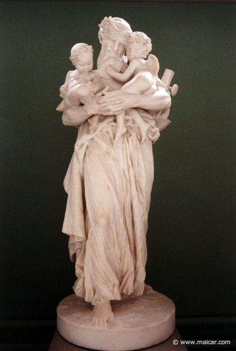 4925.jpg - 4925: Jean-Léon Gérôme 1824-1904: Anacreon with Cupid and Bacchus. Ny Carlsberg Glyptotek, Copenhagen.