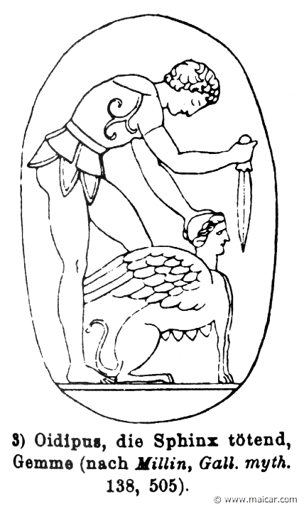 RIII.1-0717.jpg - RIII.1-0717: Oedipus and the Sphinx. Wilhelm Heinrich Roscher (Göttingen, 1845- Dresden, 1923), Ausfürliches Lexikon der griechisches und römisches Mythologie, 1884.