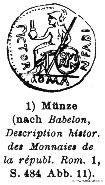 RIV-0012.jpg - RIV-0012: Quirinus (Romulus). Roman (republic) coin.Wilhelm Heinrich Roscher (Göttingen, 1845- Dresden, 1923), Ausfürliches Lexikon der griechisches und römisches Mythologie, 1884.