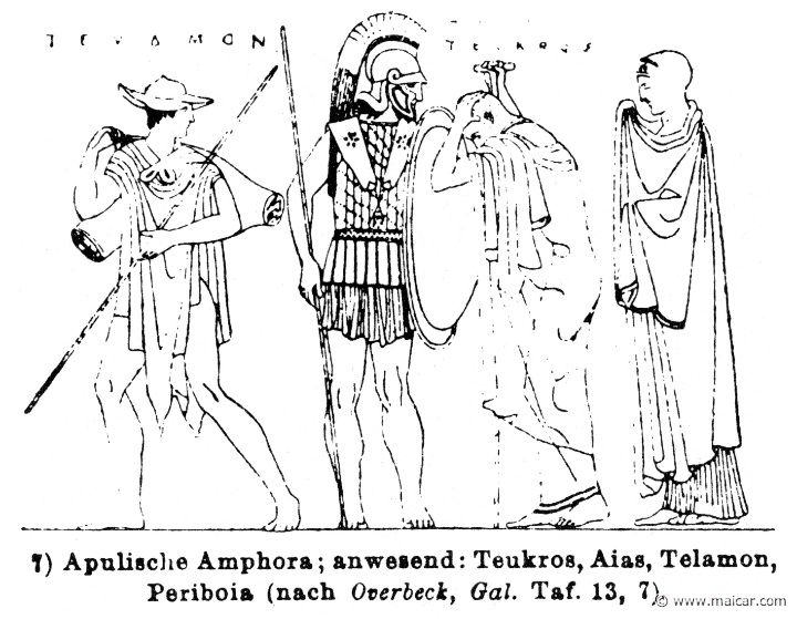 RV-0235b.jpg - RV-0235b: Teucer, Ajax, Telamon, Periboea.Wilhelm Heinrich Roscher (Göttingen, 1845- Dresden, 1923), Ausfürliches Lexikon der griechisches und römisches Mythologie, 1884.