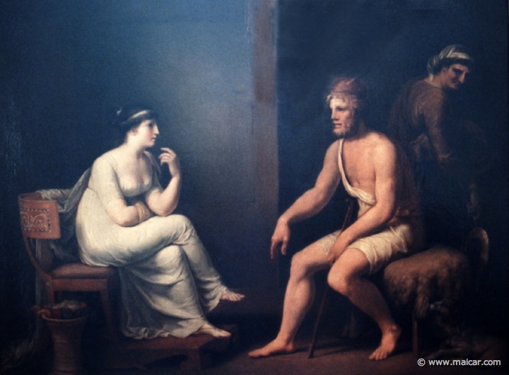 3627.jpg - 3627: Johann Heinrich Wilhelm Tischbein, 1751-1829: Odysseus und Penelope, 1802. Landesmuseum Oldenburg, Das Schloß.